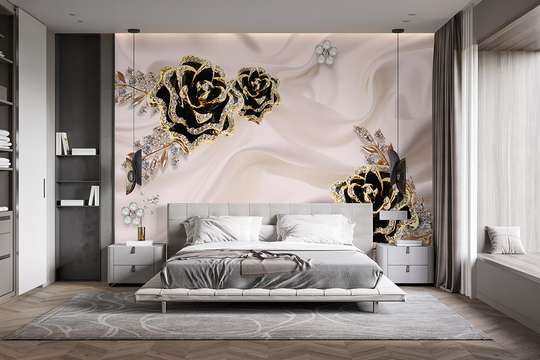 Wall Mural - Roses from precious stones