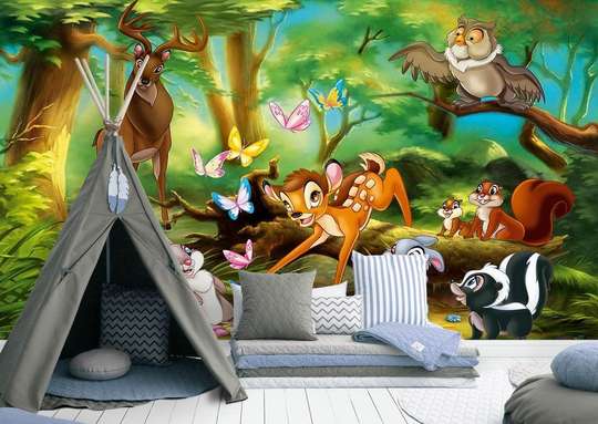 Wall Mural - Bambi and his friends