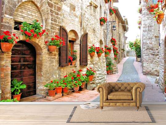 Фотообои - Красивый двор в Италии
