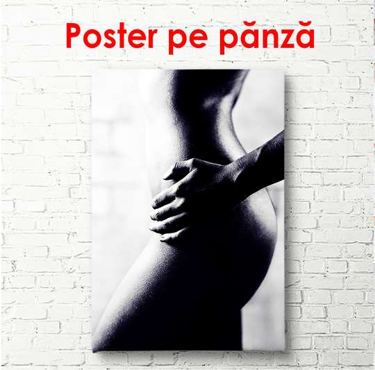 Poster - Girl in profile, 60 x 90 см, Framed poster, Nude