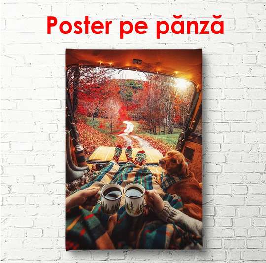Poster - O zi de toamnă în pădure, 30 x 60 см, Panza pe cadru