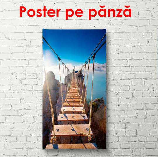 Poster - Bridge in the mountains, 60 x 90 см, Framed poster