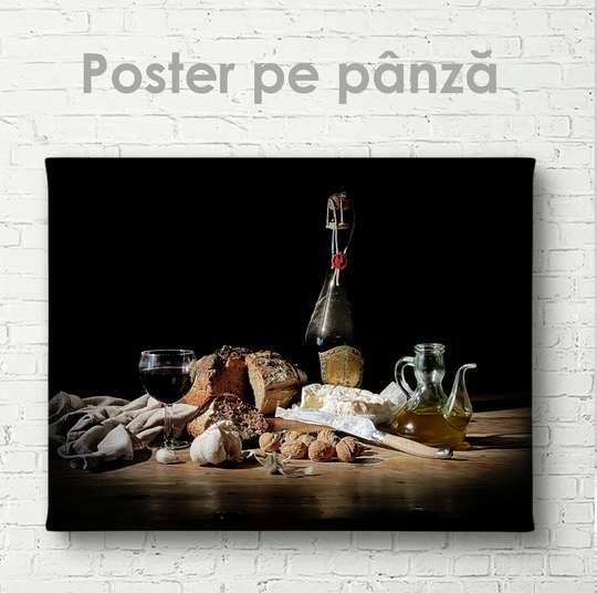 Poster - Wine set, 45 x 30 см, Canvas on frame