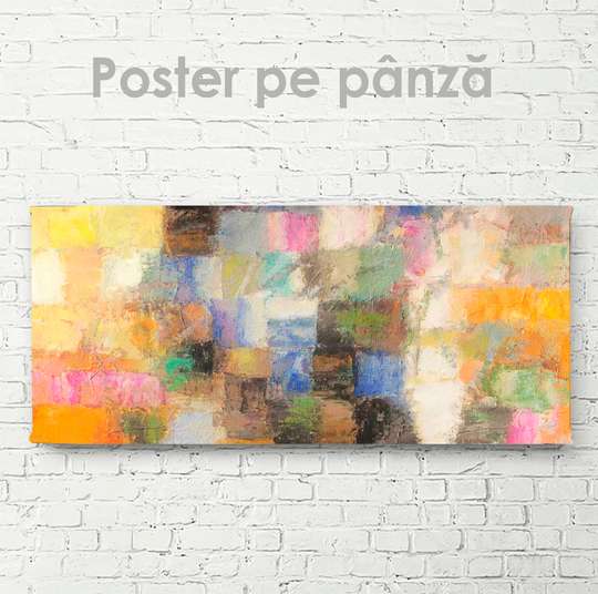 Постер - Краски, 60 x 30 см, Холст на подрамнике, Абстракция