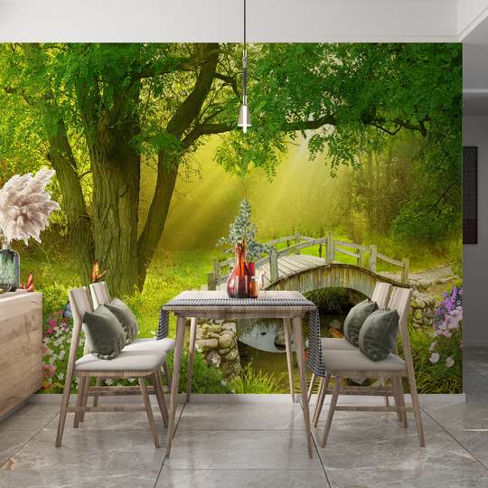 Wall mural in the nursery - Pond in the forest