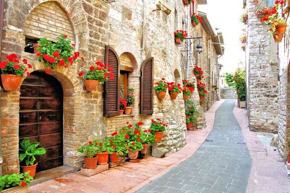 Wall Mural — Beautiful courtyard in Italy