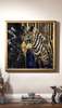Framed Painting - Zebra glamorous, 60 x 60 см