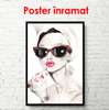 Poster - Fată glamour, 30 x 60 см, Panza pe cadru