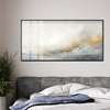 Poster - Shades of gray, 90 x 45 см, Framed poster on glass, Abstract