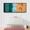 Poster - Beach and waves, 90 x 45 см, Framed poster on glass, Marine Theme