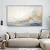 Poster - Shades of gray, 90 x 45 см, Framed poster on glass, Abstract