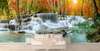 Wall Mural - Panorama of an amazing waterfall in the forest