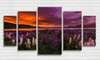 Modular painting, Landscape at sunset, 206 x 115