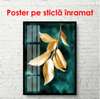 Poster - Aur și plante 3, 60 x 90 см, Poster înrămat, Glamour