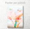 Poster - Pink leaves, 30 x 60 см, Canvas on frame