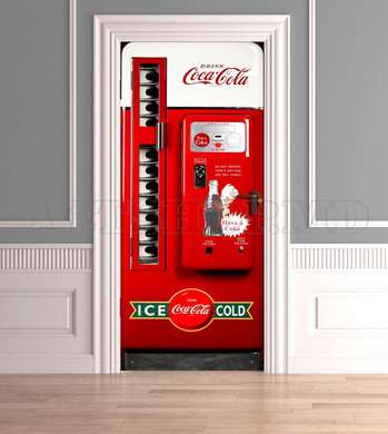 Stickere 3D pentru uși, CocaCola, 80 x 200cm, Autocolant pentru Usi