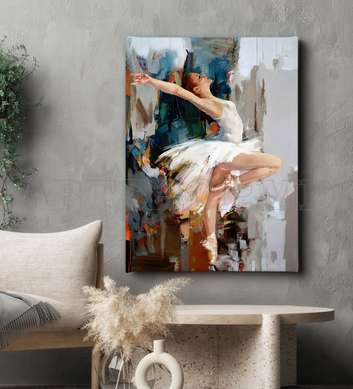 Poster - Painted ballerina, 30 x 45 см, Canvas on frame, Picturi