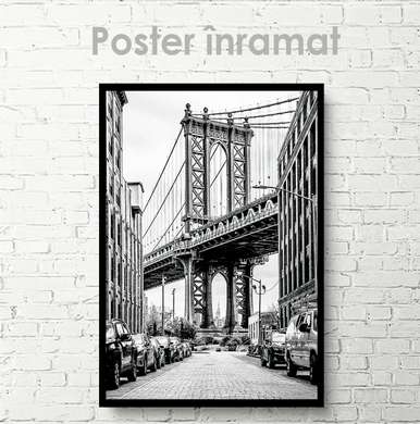 Постер - Американский мост, 60 x 90 см, Постер на Стекле в раме