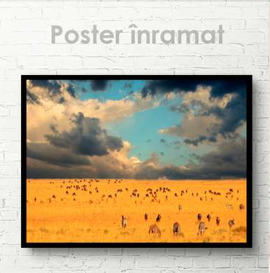 Poster, Animals on the loose, 45 x 30 см, Canvas on frame