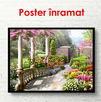 Poster - Bright colors in a green park, 90 x 60 см, Framed poster, Nature