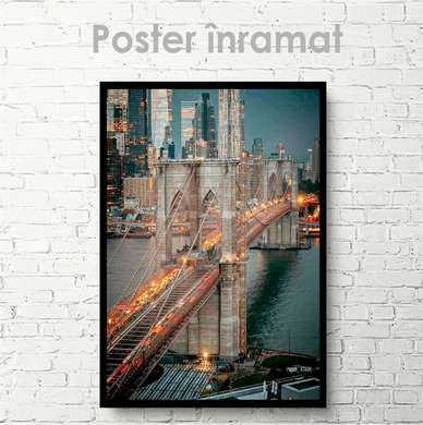 Постер - Знаменитый мост, 60 x 90 см, Постер на Стекле в раме, Города и Карты