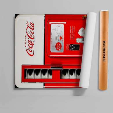 3Д наклейка на дверь, CocaCola, 60 x 90cm