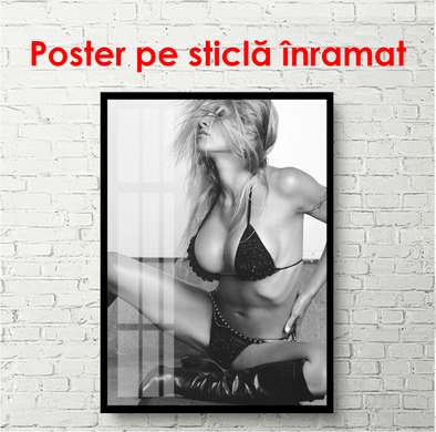 Poster - Model in black swimsuit, 60 x 90 см, Framed poster