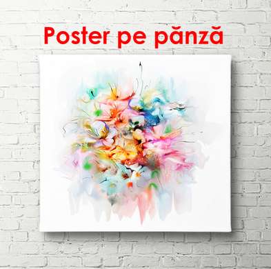 Постер - Цветочная композиция, 100 x 100 см, Постер в раме, Минимализм