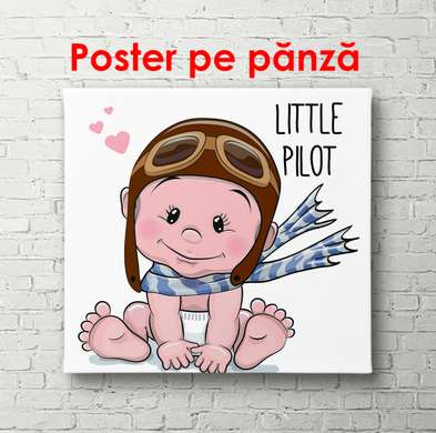 Poster - Micul pilot, 100 x 100 см, Poster înrămat, Pentru Copii