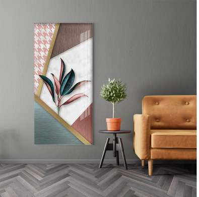 Poster - Botanical abstraction, 30 x 90 см, Canvas on frame