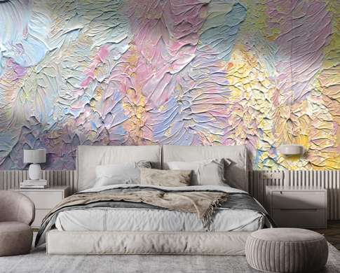 Wall Mural - Imitation of decorative plaster in delicate colors