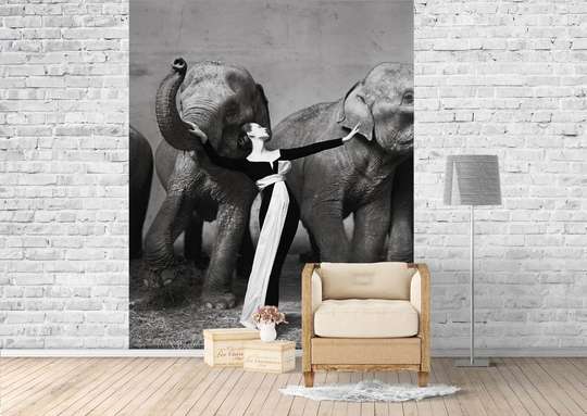 Wall Mural - Elephant girl