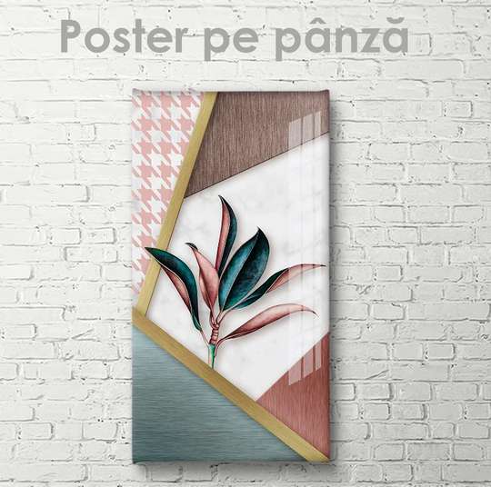 Poster - Botanical abstraction, 30 x 90 см, Canvas on frame