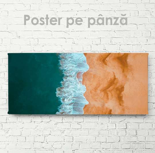 Poster, Plajă și valuri, 60 x 30 см, Panza pe cadru
