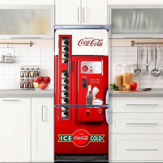 3D door sticker, Coca-Cola, 80 x 200cm