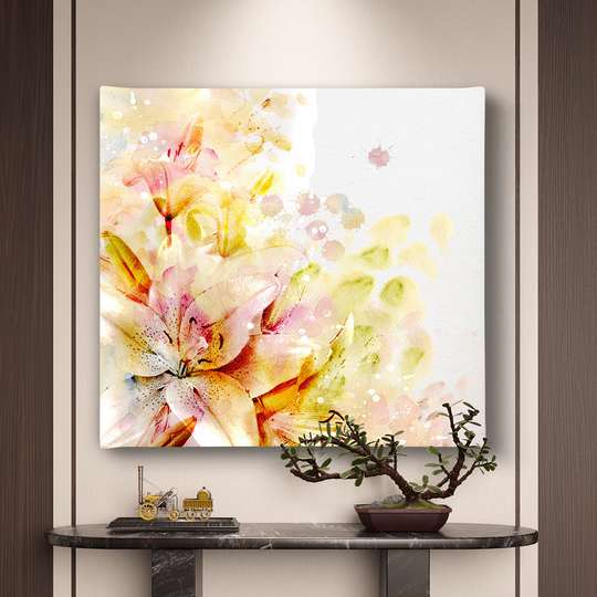 Poster - Aranjament floral, 100 x 100 см, Poster înrămat, Natură Moartă