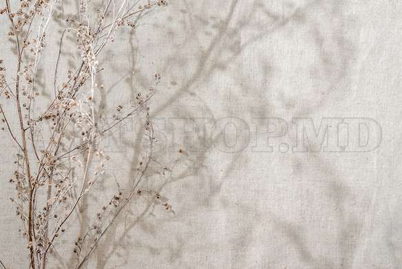 Wall mural - Beige field leaves