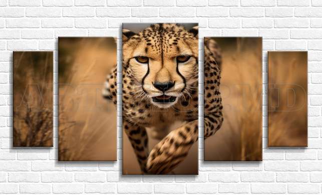 Modular picture, Leopard, 108 х 60