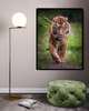 Постер, Грациозный Тигр, 60 x 90 см, Постер на Стекле в раме, Животные