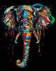 Tablou înramat - Elefant abstract, 60 x 90 см