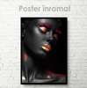 Poster - Bright makeup, 45 x 90 см, Framed poster on glass