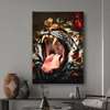 Poster - Fury of the tiger, 60 x 90 см, Framed poster on glass, Animals