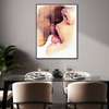 Poster - Watercolor Kiss, 60 x 90 см, Framed poster on glass, Nude