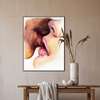 Poster - Watercolor Kiss, 60 x 90 см, Framed poster on glass, Nude