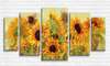 Tablou Pe Panza Multicanvas, Floarea Soarelui, 108 х 60