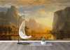Wall Mural - Sunset on the background of mountains