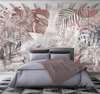 Wall Mural - Tropical leaves in pale pink shades