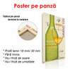 Poster - A bottle of wine with a glass on the table, 45 x 90 см, Framed poster