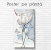 Poster - Peony rose, 45 x 90 см, Framed poster on glass