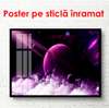 Poster - Purple space, 90 x 45 см, Framed poster on glass, Nature